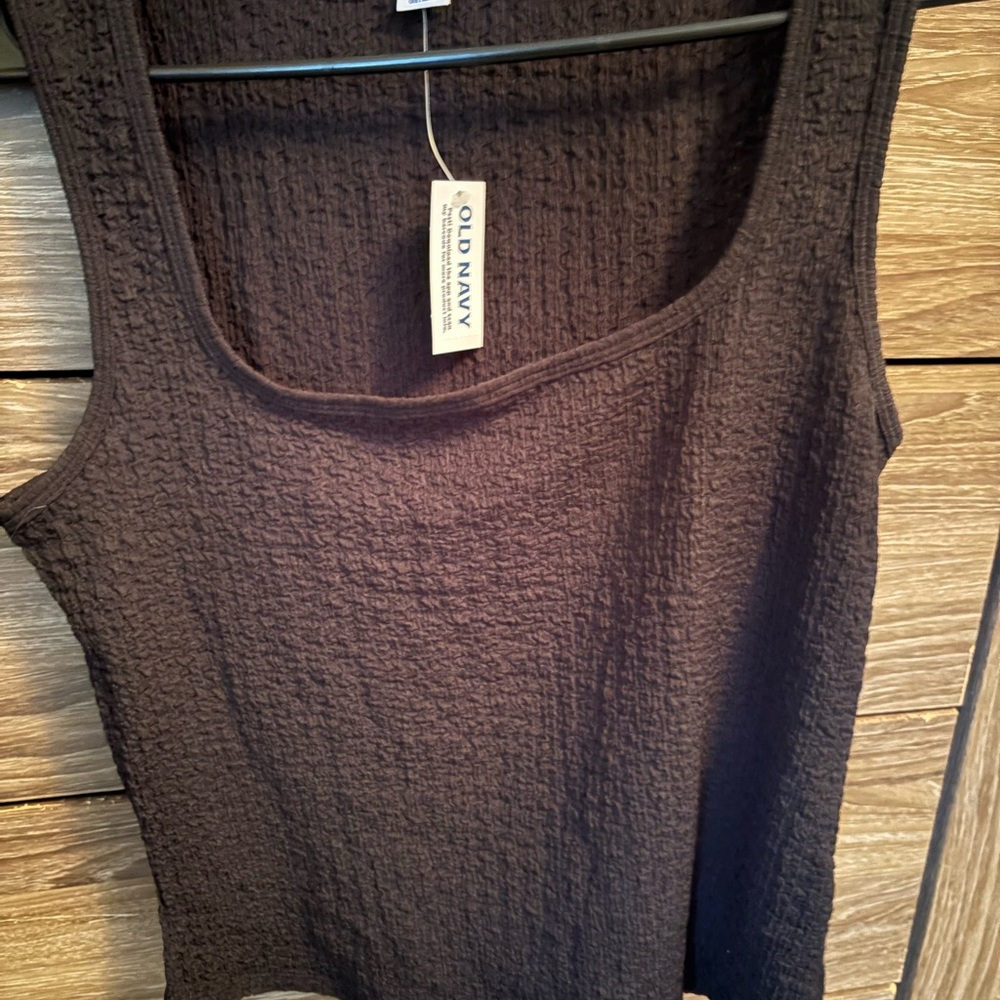 Old Navy Women's Black Textured Tank Top